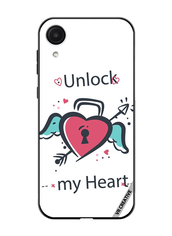 VR CREATIVE Protective Case Cover For Samsung Galaxy A03 Core Unlock My Heart Design Multicolour  - Image 1