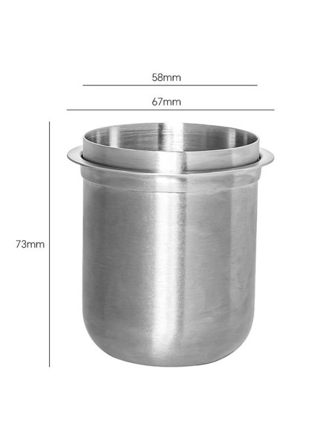 Dosing Cup, 58mm Stainless Steel Coffee Powder Dosing Cup, Mug Coffee Powder Feeder Part for Espresso Machine - Image 2