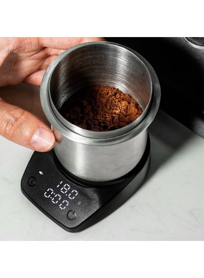 Dosing Cup, 58mm Stainless Steel Coffee Powder Dosing Cup, Mug Coffee Powder Feeder Part for Espresso Machine - Image 4