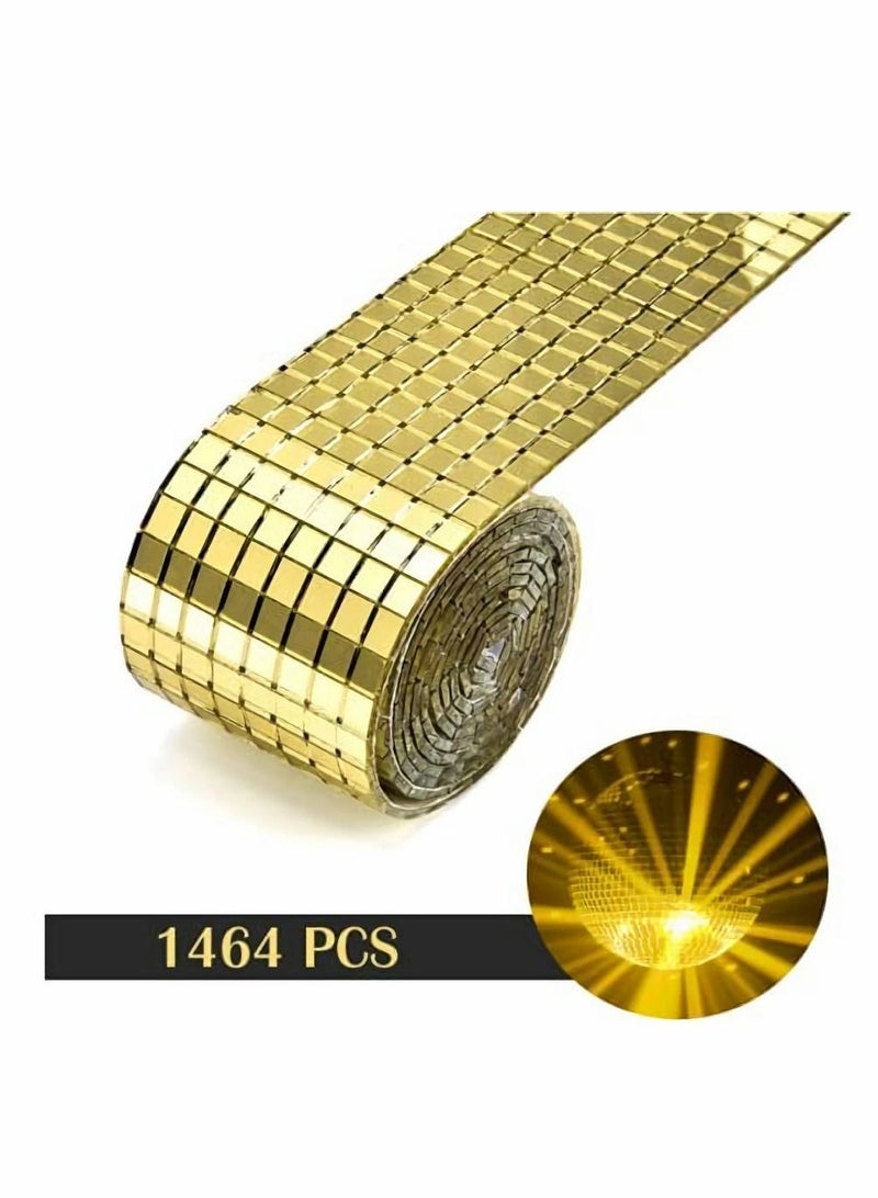 Excefore 1464 Pieces Self Adhesive Mini Square Glass, Decorative Craft DIY Accessory Mirrors Mosaic Tiles (silver) - Image 1