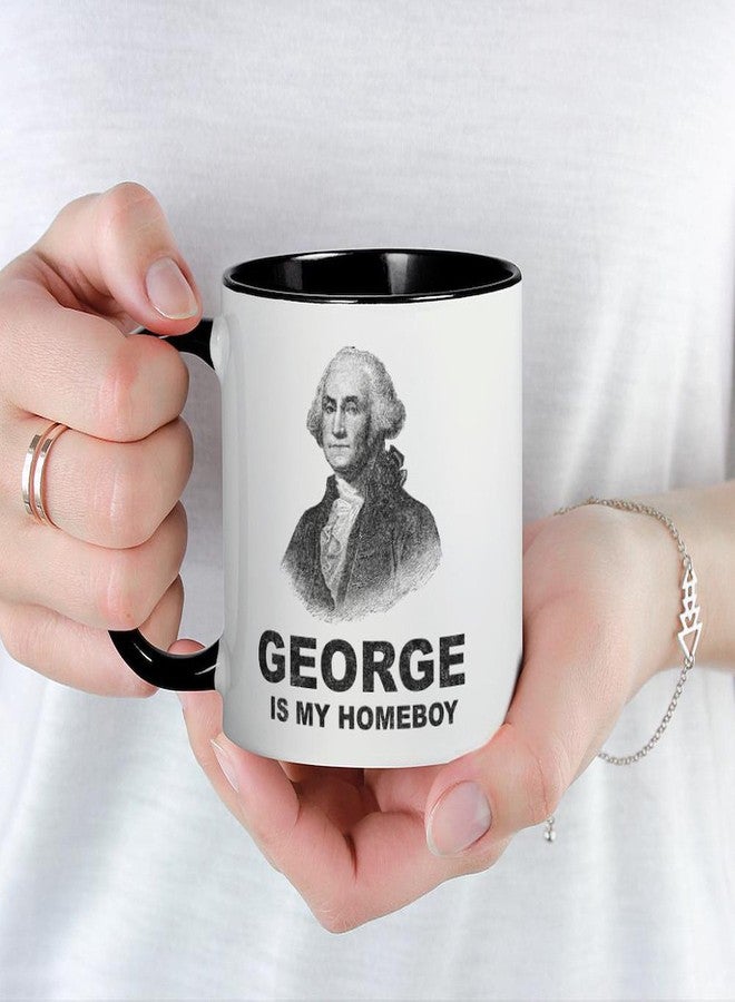 cafe press CafePress George Washington Is My Homeboy Mug 11 oz (325 ml) Ceramic Coffee Mug - Image 5