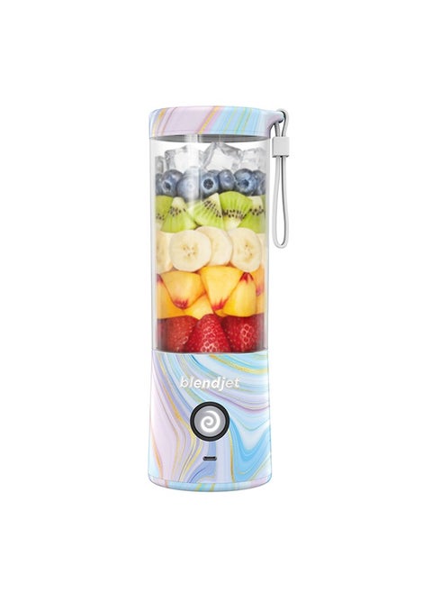 V2 Portable Blender Smoothie Maker, Personal Blender, Fruit Blender, Leak Proof Juicer, BPA-Free 475ml 200W Sports Bottle, USB-C Rechargeable, Ice Crusher with Stainless Steel Blades - Geode Print