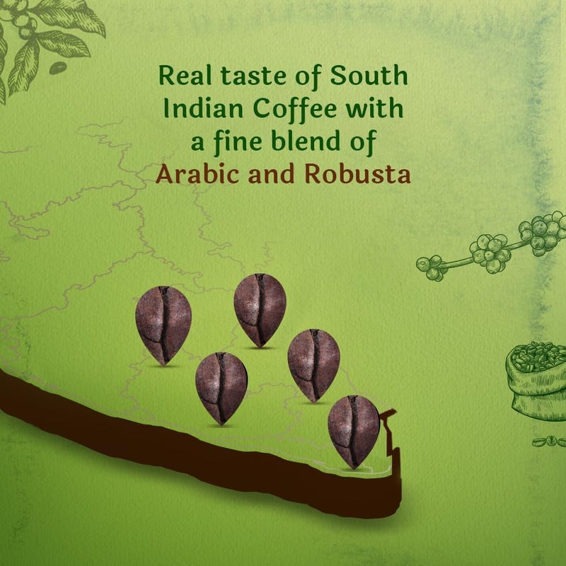 Bru Instant Coffee, Dark Roast, 200g Pouch - Flavoured Instant Coffee-Chicory Mix - Image 4