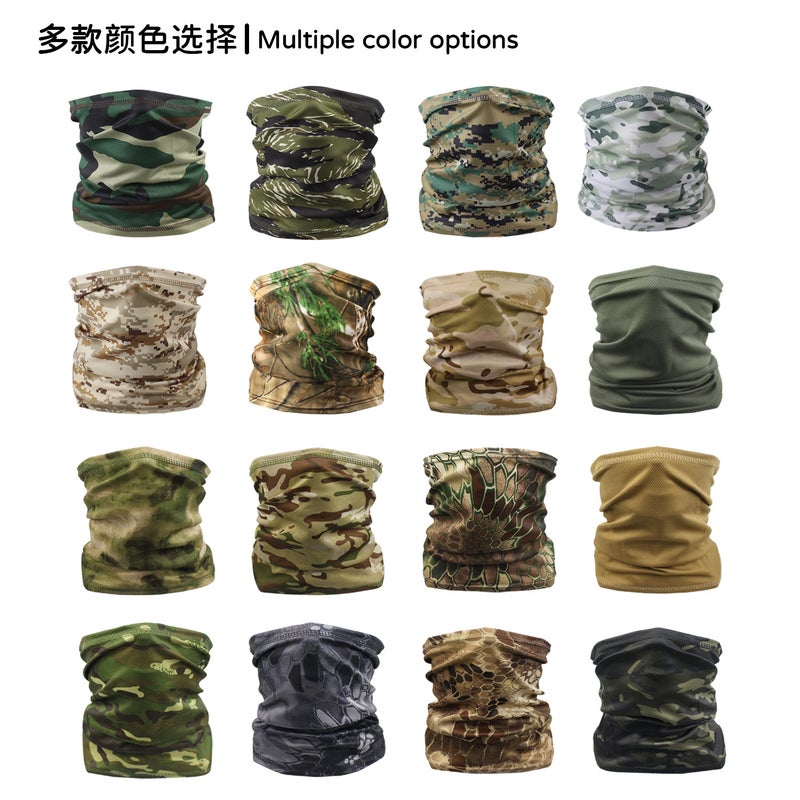 Camouflage Neck Gaiter For Men, Summer Breathable Neck Protection, Outdoor Tactical Cycling Windproof And Sun Protection Face Mask, Fishing And Mountaineering Neck Cover - Image 4