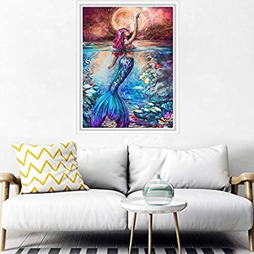 DIAMOND CRAFTZ 5D Diamond Painting Kit, 12x16inch Diamond Painting Kit for Adults & Kids, Very Suitable for Home Leisure and Wall Decoration, Gift for Kids and Adults (Mermaid) - Image 4