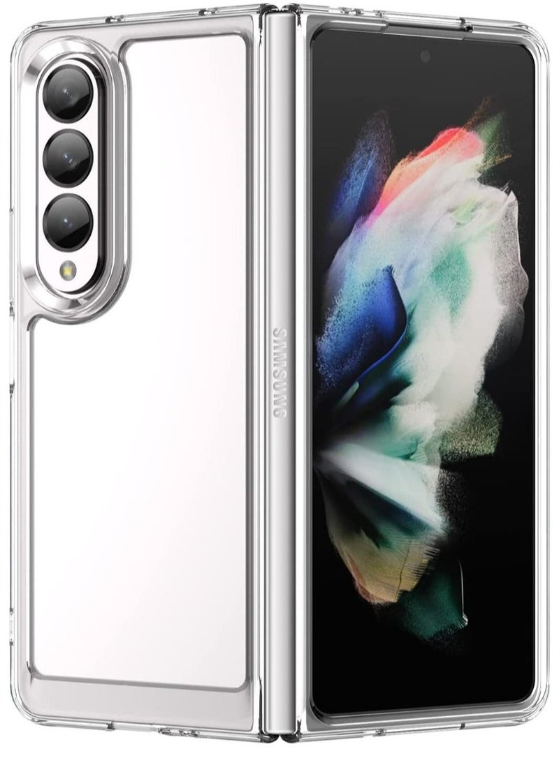 BGM Case for Samsung Galaxy Z Fold 4 5G Clear TPU Four Corners Protective Cover Transparent Soft funda 