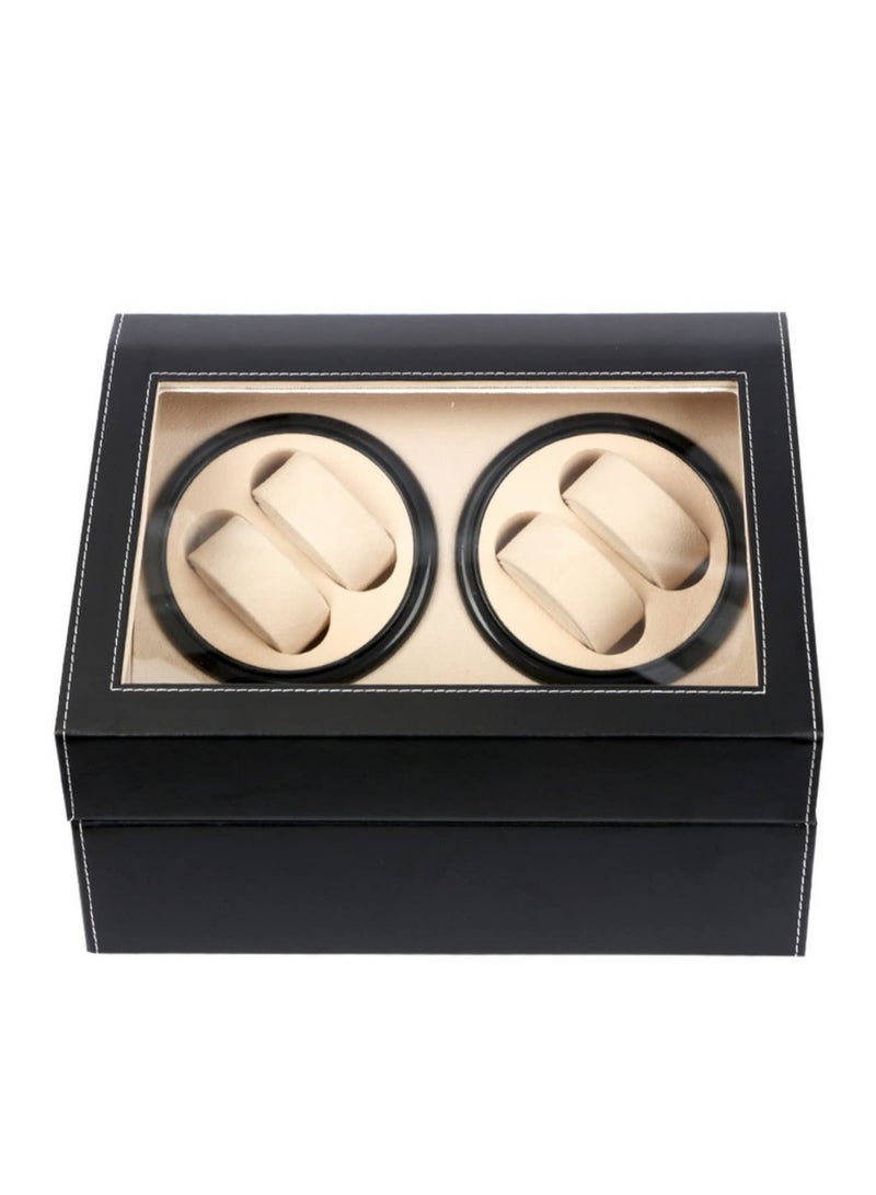 Automatic Watch Winding Box Wooden Display Case with Silent Motor for 4+6 Watches Double Head Winder Storage Jewelry Collection Holder Remontoir Shake Free - Image 5