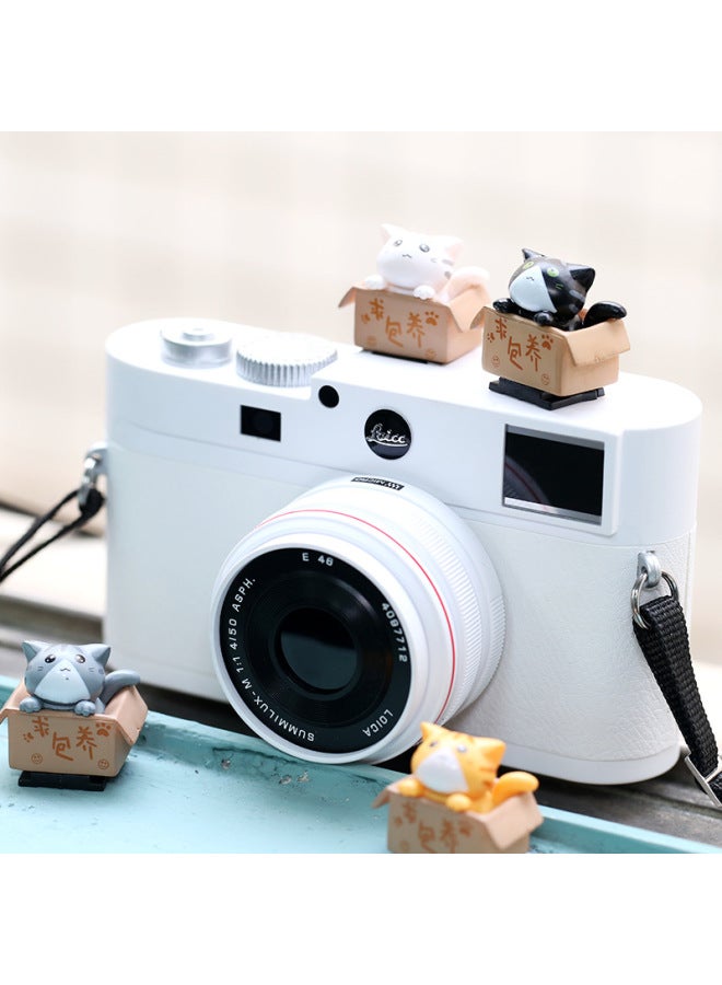 Covered Cat Hot Boot Cover SLR Camera For Canon Sonicon A7m3 Micro Single Fuji Decorative Accessories Creative-Color:Gray Cat - Image 2