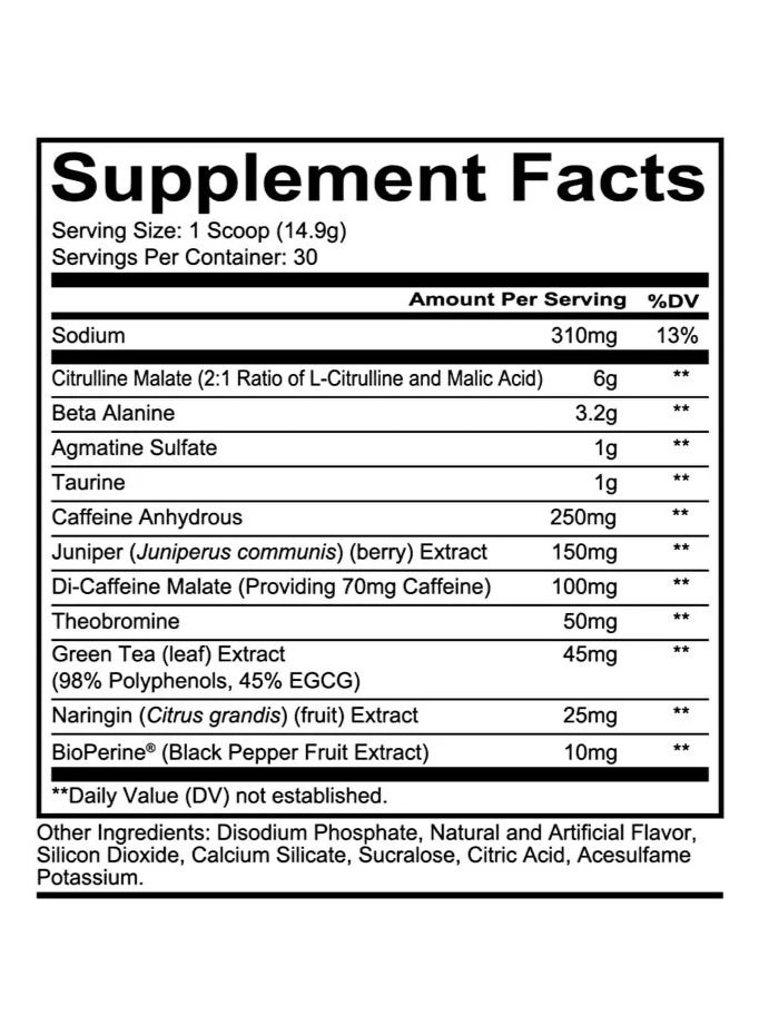 REDCON1 Total War Pre Workout Peach Candy 30 Servings - Image 4