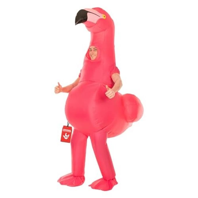 MORPH Inflatable Flamingo Costume, Flamingo Costume Adult, Halloween Costumes for Men, Halloween Costumes for Adults - Image 1