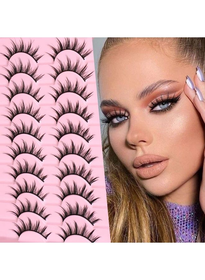 Canvalite Manga Lashes Natural Look False Eyelashes That Look Like Clusters  Lashes Wispy Spiky Wet Look Anime Lashes 10 Pairs Soft Reusable Asian Fake  Eyelashes Pack By Canvalite Style Alice UAE |