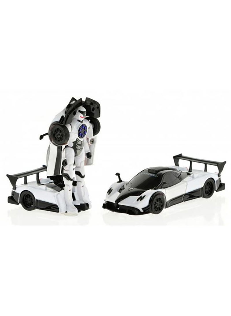 راستار سيارة قابلة للتحول بمقياس 1:32 مع أضواء وصوت - لعبة تحول بمفتاح واحد للأولاد والبنات، متعددة الألوان - هدية مثالية لأعياد الميلاد والكريسماس - Image 3