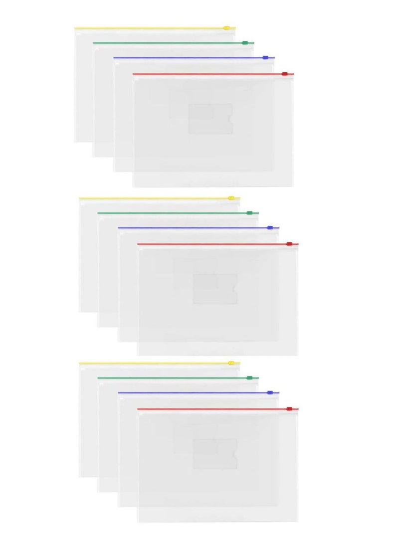 Terabyte Transparent Data Envelope With Zipper Slide Clouser B3 Pack of 12 - Image 1