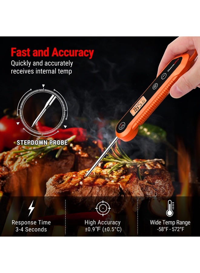 ThermoPro Tp03H Digital Instant Read Meat Thermometer For Grilling Waterproof Kitchen Food Thermometer With Calibration And Backlight Smoker Oil Fry Candy Thermometer - Image 2