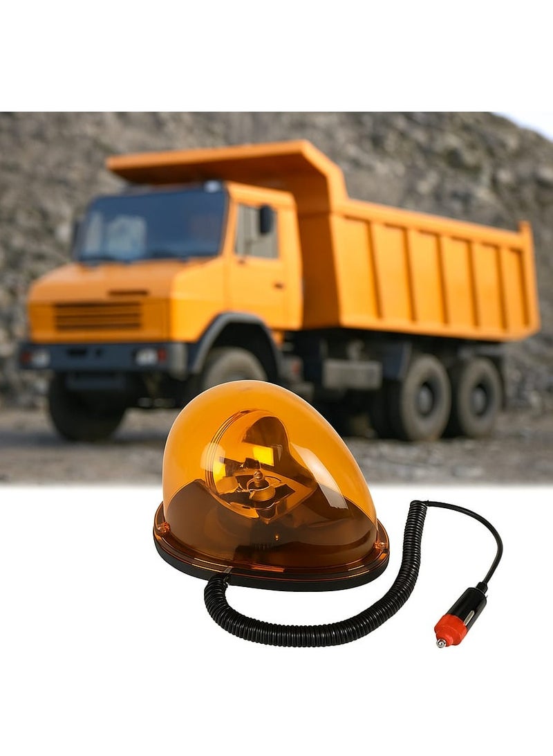 12V Vehicle Rotating Warning Light Strong Magnet Cigarette Lighter Plug Multi Color - Image 1