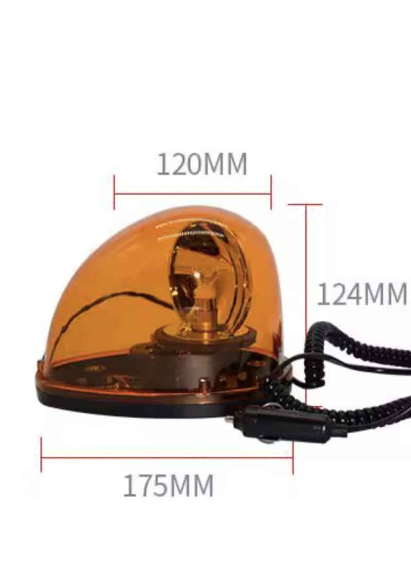 12V Vehicle Rotating Warning Light Strong Magnet Cigarette Lighter Plug Multi Color - Image 4