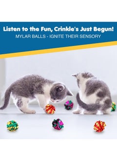 SunGrow SunGrow 6 Pack Crinkle Balls, Shiny Stress Buster Crinkler, Suitable for Multiple Cats' Play, Ideal for Kittens and Grown-up Cats  - Image 4