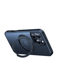 TORRAS 360° Rotatable Magnetic for iPhone 16 Pro Case 6.3 inch, Fit for MagSafe 16 Pro Phone Case, 16FT Mil-Grade Shockproof, Flush Stand Ring Holder, PC+TPU Cover Slim Ostand, Black  - Image 5