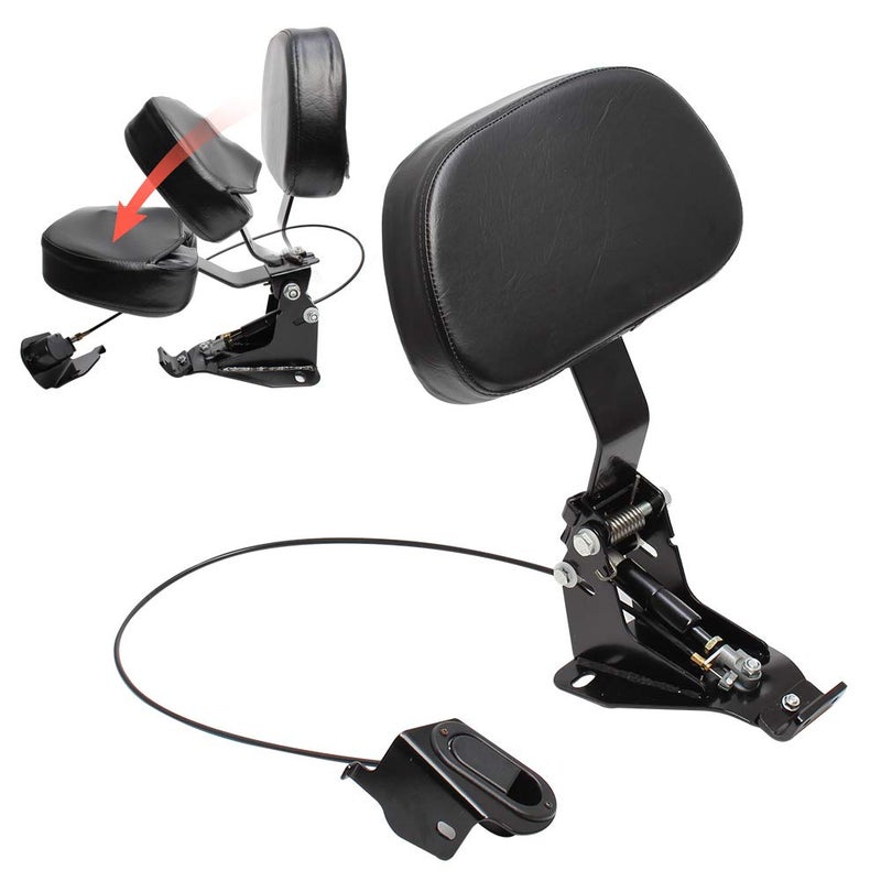 H RUO Adjustable Rider Backrest with Pad for Harley Touring Road King Street Glide FLHR FLHX 20092025 2024 2023 2022 2021