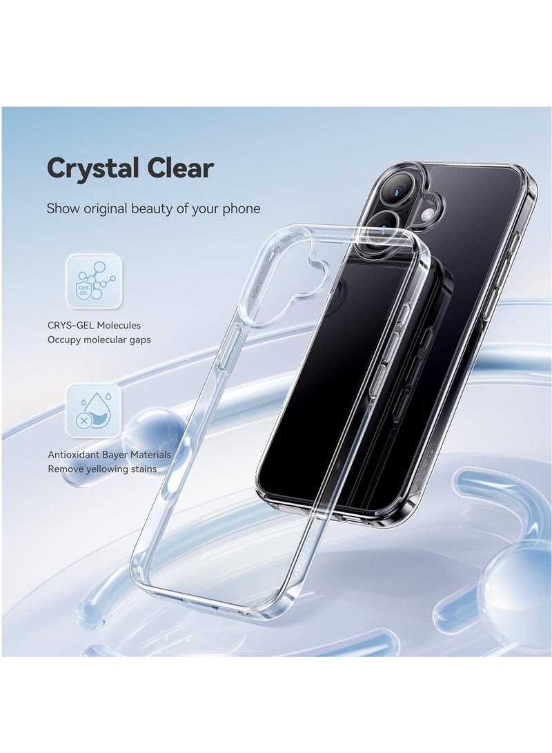 DUSALA For iPhone 16 Case Crystal Clear, [Never Yellow Technology] [12FT Mil-Grade Protection] Transparent Slim Cover Women Men for iPhone 16  Phone Case 6.1 inch, Clear - Image 2
