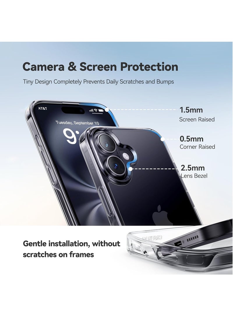 DUSALA For iPhone 16 Case Crystal Clear, [Never Yellow Technology] [12FT Mil-Grade Protection] Transparent Slim Cover Women Men for iPhone 16  Phone Case 6.1 inch, Clear - Image 4