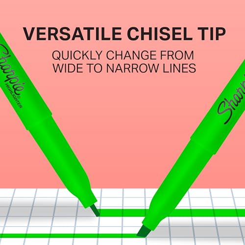 Sharpie Pocket Highlighters Narrow Chisel Tip Highlighter Marker Set Pack Of 36 In 6 Assorted Fluorescent And Pastel Highlighters Ideal For Office Teacher And School Supplies - Image 3