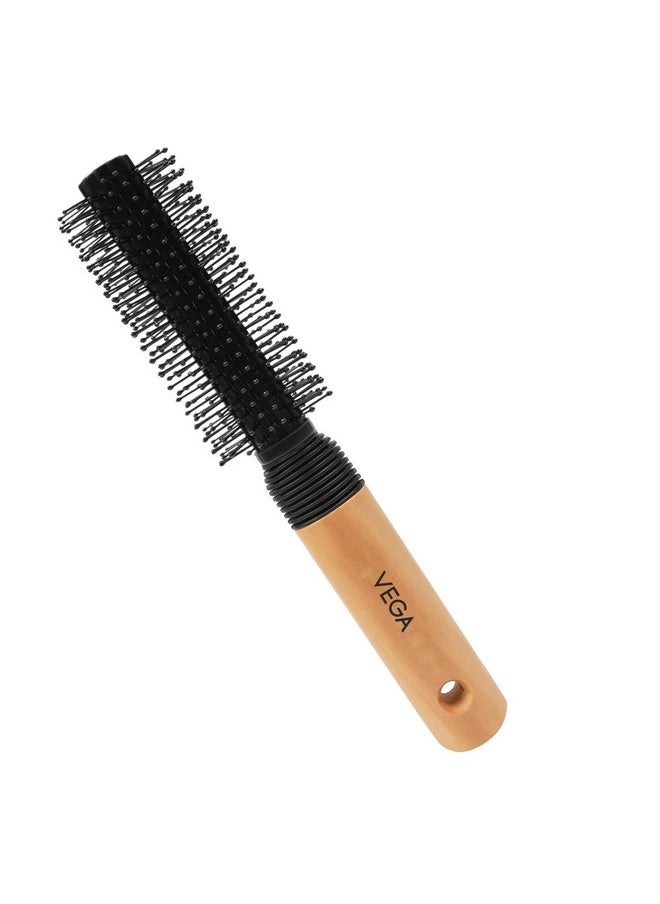 Vega Vega Round Hair Brush (India's No.1* Hair Brush Brand) For Adding Curls, Volume & Waves In Hairs| Men and Women| All Hair Types (E8-RB)  - Image 1