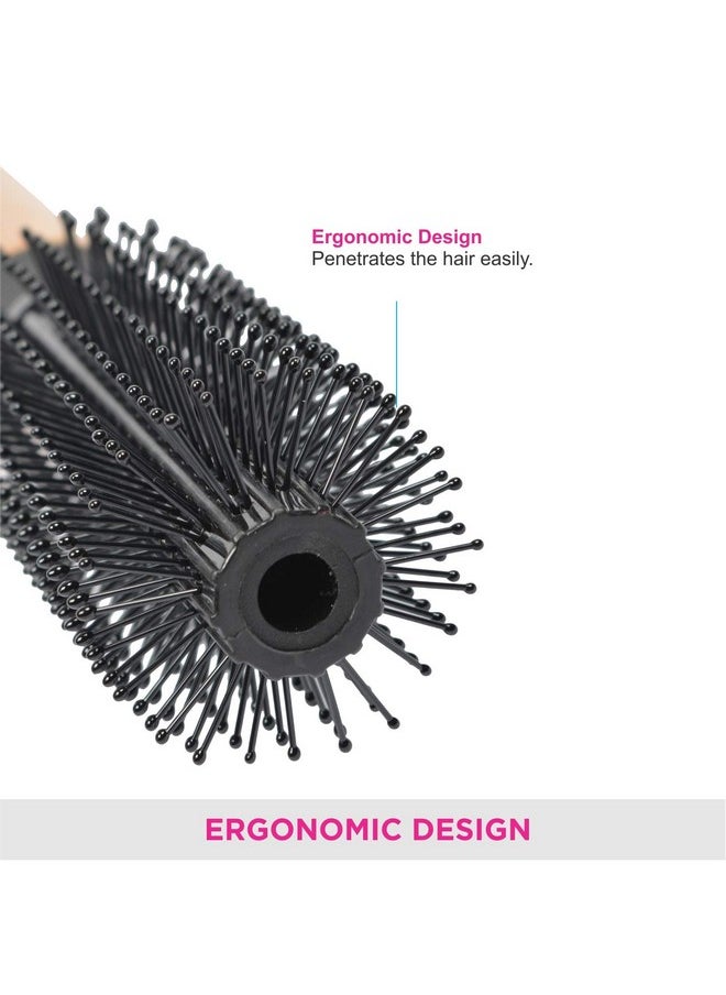Vega Vega Round Hair Brush (India's No.1* Hair Brush Brand) For Adding Curls, Volume & Waves In Hairs| Men and Women| All Hair Types (E8-RB)  - Image 5
