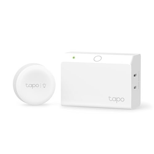 tapo TP-Link Tapo مفتاح ديمر ذكي KIT، متوافق مع Matter، زر ديمر لاسلكي، مخرجين مزدوجين، أقصى طاقة 300 واط، يعمل مع Apple Home وAlexa وGoogle Home، معتمد من ETL، واي فاي 2.4G، أبيض (Tapo P135 KIT) - Image 1