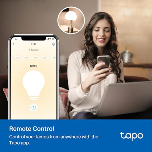 tapo TP-Link Tapo مفتاح ديمر ذكي KIT، متوافق مع Matter، زر ديمر لاسلكي، مخرجين مزدوجين، أقصى طاقة 300 واط، يعمل مع Apple Home وAlexa وGoogle Home، معتمد من ETL، واي فاي 2.4G، أبيض (Tapo P135 KIT) - Image 5