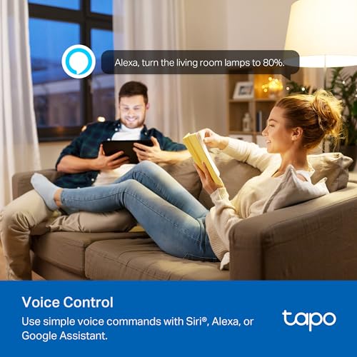 tapo TP-Link Tapo مفتاح ديمر ذكي KIT، متوافق مع Matter، زر ديمر لاسلكي، مخرجين مزدوجين، أقصى طاقة 300 واط، يعمل مع Apple Home وAlexa وGoogle Home، معتمد من ETL، واي فاي 2.4G، أبيض (Tapo P135 KIT) - Image 4