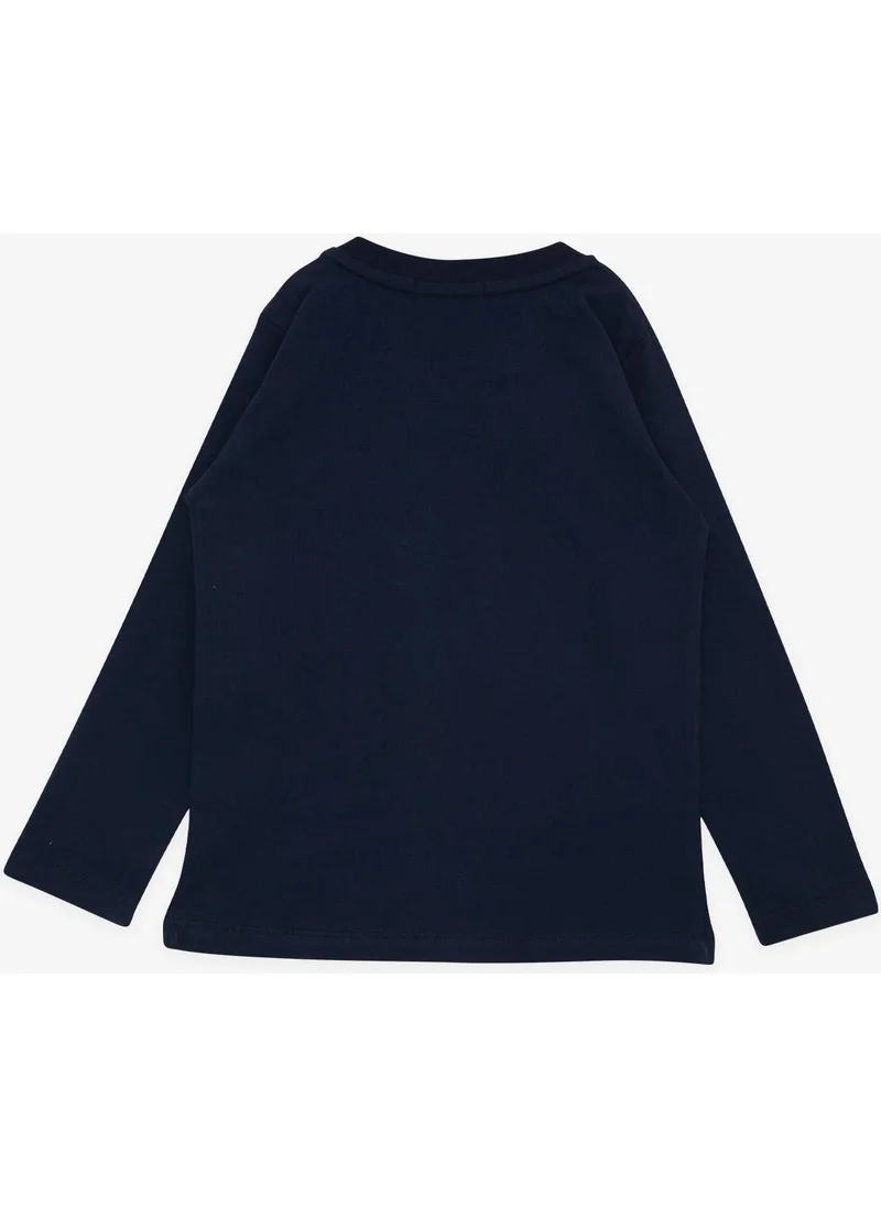 Breeze Girls & Boys Boy's Long Sleeve T-Shirt Ghost Car Printed 1.5-5 Years, Navy Blue