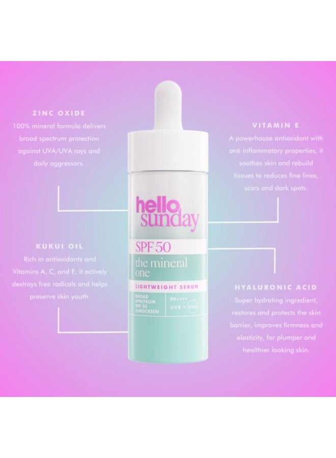 Hello Sunday The Mineral One - Lightweight Serum Drops SPF 50 Pa ++++  30ML - Image 3