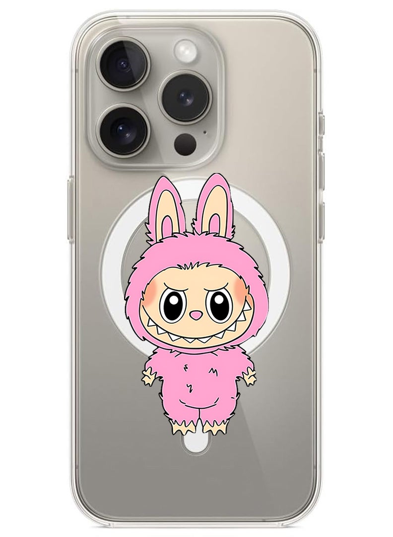 Theodor Magnetic Case for Apple iPhone 15 Pro Compatible with MagSafe Wireless Charging, Shockproof Phone Bumper Cover Labubu (7) - Image 1