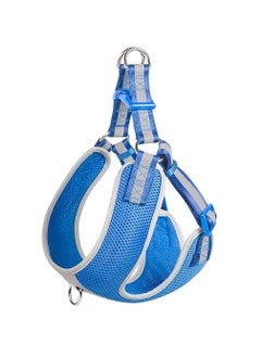 fida Step in Dog Harness Body Belt Reflective Blue Small  - Image 1