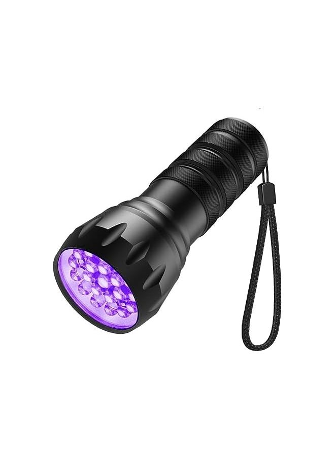 PROMASS promass UV Flashlight Black Light, 21 LED 395nm UV Flashlight, Small Portable Black Light Flashlight, Powerful Mini Blacklight Flashlight for Pet Urine Detection, Resin Curing, Bed Bug, Nails  - Image 2