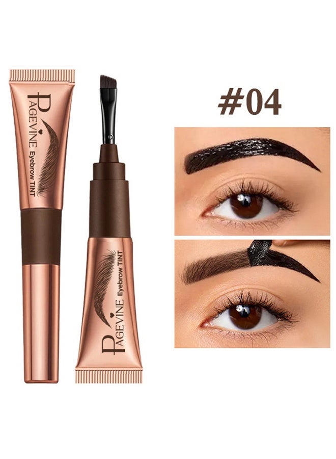 PAGE VINE Peel-Off Brow Gel，Tattoo Brow, Tattoo Peel Off Eyebrow Gel Tint, Semi Permanent Tattoo Brow Peel Off Tint Gel, Easy Peel Off Tin, Last Up to 5 Days, Waterproof and Sweat Resistant #04 - Image 1