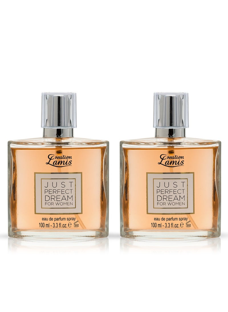 Creation Lamis - Just Perfect Dream Eau de Parfum For Women 100ml (Pack of 2) - Image 1