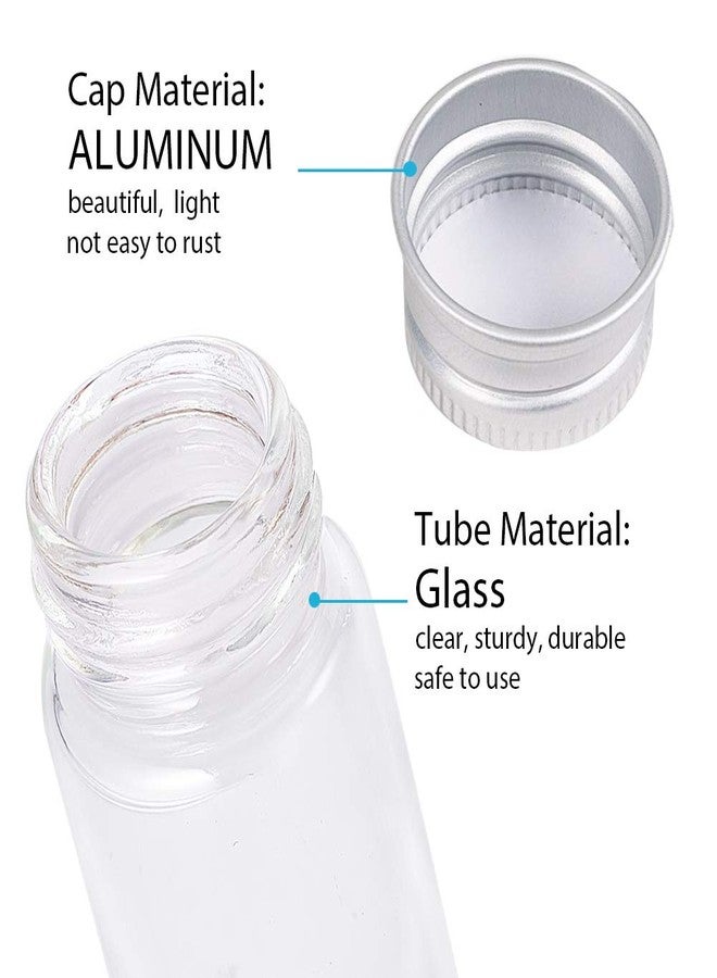 BENECREAT 20 Pack 15ml/0.5oz Glass Bottles Sample Vials with Screwed Aluminum Caps for Wishing Message Bottle, Sample Liquid, Arts & Crafts, Wedding Favors Decorations - Image 4