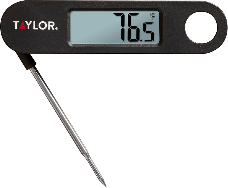 Taylor 1476 Instant Read Digital Meat Food Grill BBQ Cooking Kitchen Thermometer, Tailgating and Grilling Compact Folding Probe, Black - Image 5