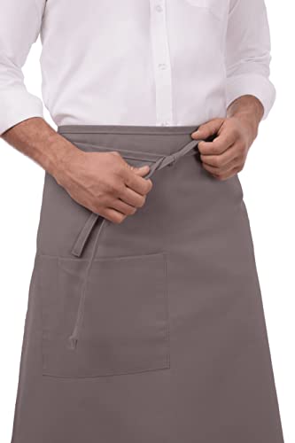Chef Works Unisex Bistro Chef Apron, Slate, One Size - Image 4