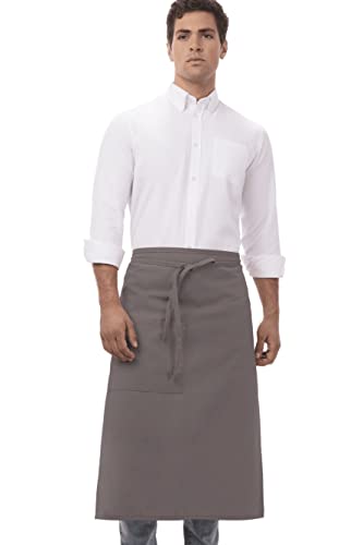 Chef Works Unisex Bistro Chef Apron, Slate, One Size - Image 1