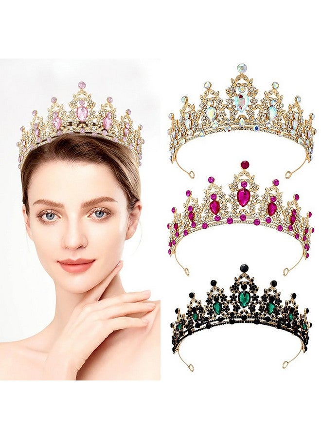 BEAYFILY Tiara For Women, Crown And Tiara For Girl Princess, Bride Wedding Happy Birthday Halloween Cosplay Hair Accessories Decorations (Gold) - Image 5