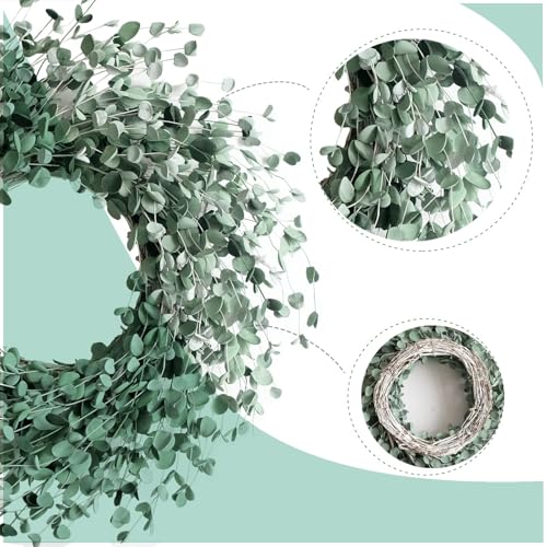 Egolot 24 Inch Everyday Greenery Boxwood Wreath for Front Door, Soft Touch Green Mini Leaves Wreath for Indoor and Outdoor, Romantic Green Wreath for Wedding Decor - Image 2