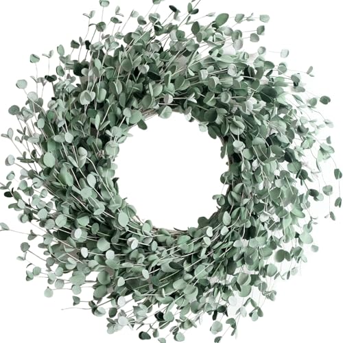 Egolot 24 Inch Everyday Greenery Boxwood Wreath for Front Door, Soft Touch Green Mini Leaves Wreath for Indoor and Outdoor, Romantic Green Wreath for Wedding Decor - Image 1