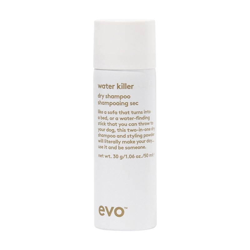 EVO Water Killer Dry Shampoo - Absorbs Oil to Refresh Hair, Reduces Damage from Excessive Washing - Hair Styling Spray - Travel Size, 35g /1.1oz - Image 1