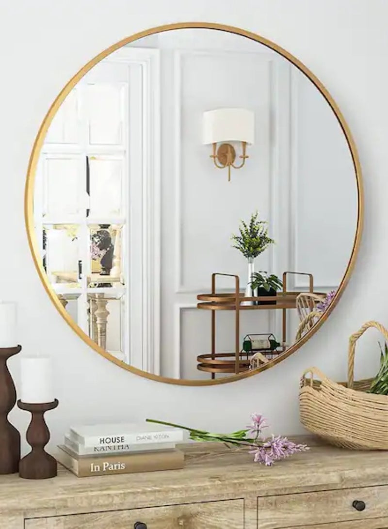 Round mirrors with gold frame  - Image 2