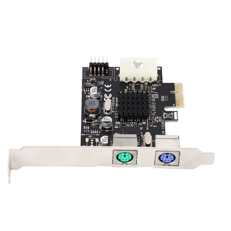 PCIe to PS/2 Adapter: MCS9990CV Chip, Stable Transmission, 2 PS/2 Interfaces - Plug and Play, USB2.0 Pin PC Expansion Card for Desktop PC Users - Image 2