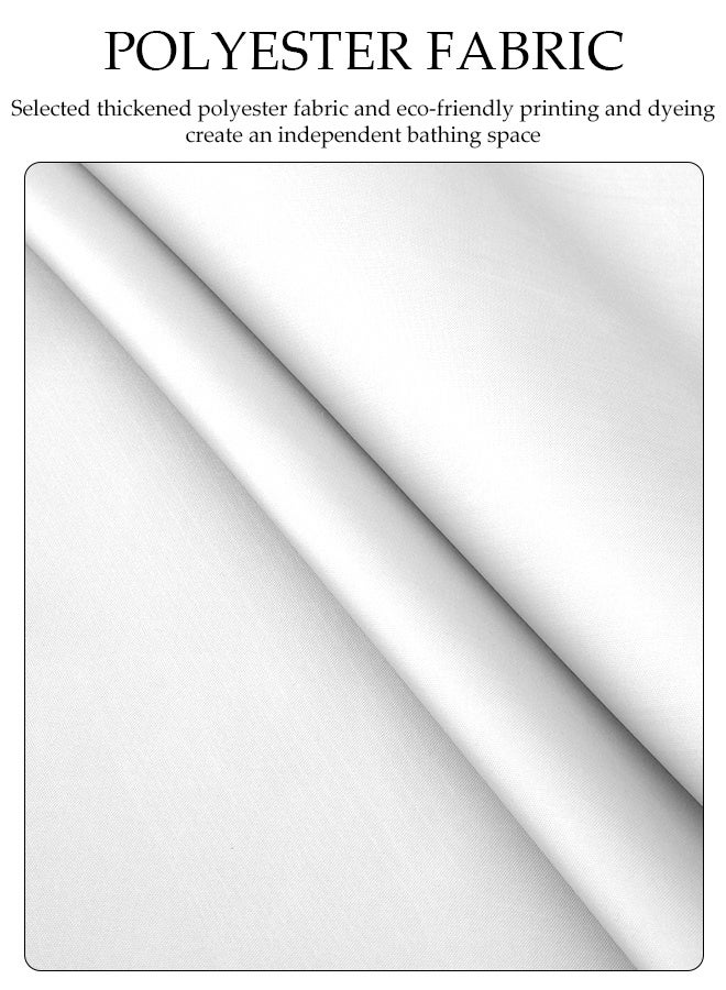 DUNISO Waterproof Shower Curtain，Thickened Bathroom Curtains，Waterproof， Anti Fog，Anti Mold，With Hooks，For Bathroom And Bath Tub，150*180cm  - Image 4