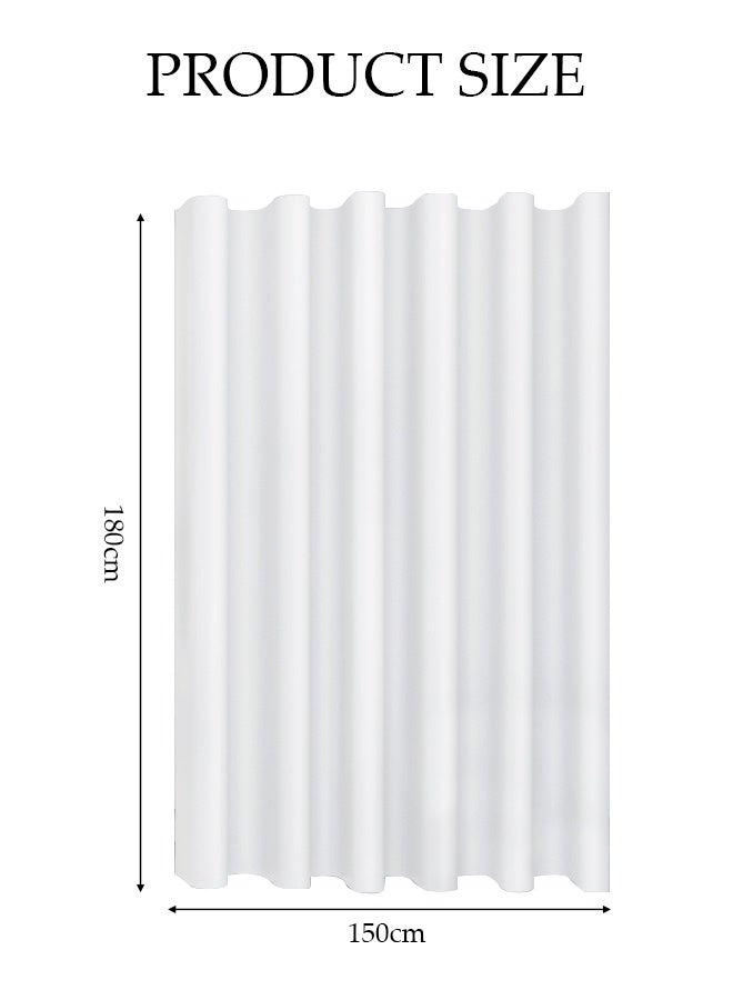 DUNISO Waterproof Shower Curtain，Thickened Bathroom Curtains，Waterproof， Anti Fog，Anti Mold，With Hooks，For Bathroom And Bath Tub，150*180cm  - Image 2
